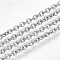 Tarnish Resistant 304 Stainless Steel Cable Chains, Soldered, with Spool, Oval, Stainless Steel Color, 2.5x2x0.5mm, about 49.21 Feet(15m)/roll