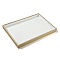 Imitation Leather Jewelry Trays, Rectangle Desktop Organizer Case with No Cover, for Rings, Earrings, Necklaces, White, 35x24x3cm, 340x230mm inner diameter