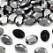 Preciosa® MAXIMA Crystal Fancy Stones, Czech Crystal, 435 12 601 Oval, Unfoiled, 23980 272 Hematite, 14x6mm