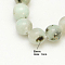 Natural Sesame Jasper/Kiwi Jasper Beads Strands, Round, White, 6mm, Hole: 1mm; about 65pcs/strand, 15 inch