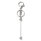 Alloy Bar Beadable Keychain for Jewelry Making DIY Crafts, with Alloy Lobster Clasps and Iron Ring, Platinum, 15.5~15.8cm