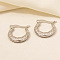 Stylish Stainless Steel Hoop Earrings for Women, Stainless Steel Color