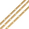 304 Stainless Steel Singapore Chains, Unwelded, with Spool, Real 18K Gold Plated, 4x3x1.5mm, 10m/roll