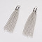 Iron Chain Tassel Pendants, Platinum, 53.5x6mm, Hole: 3.6mm