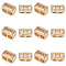 12Pcs Brass Pave Clear Cubic Zirconia Connector Charms, Oval Links, Real 14K Gold Plated, 2.5x5x3.5mm, Hole: 1.6mm