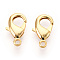 Brass Lobster Claw Clasps, Long-Lasting Plated, Nickel Free, Real 18K Gold Plated, 15x9x3mm, Hole: 1.8mm