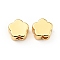 Brass Beads, Cadmium Free & Lead Free, Flower, Real 18K Gold Plated, 5x5x2.5mm, Hole: 1.4mm