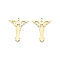 Ion Plating(IP) 201 Stainless Steel Pendant,  Angel, Real 18K Gold Plated, 32.5x25x1.5mm, Hole: 1.6mm
