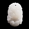 Natural White Jade Carved Pendants, Twelve Chinese Zodiac Signs Charms, Horse, 35~37.5x22.5~24.5x8~12mm, Hole: 1.6~1.8mm