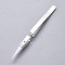 Stainless Steel Beading Tweezers, with Porcelain, Stainless Steel Color, 14x0.85~0.9cm