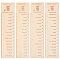 Wood Temperature Blanket Reusable Color Chart, Rectangle, Old Lace, 24x6x0.3cm, Hole: 4.5mm, 4pcs/set