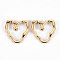 Rack Plating Alloy Linking Rings, Cadmium Free & Lead Free, Heart, Light Gold, 19x18.5x2mm