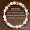 Round Natural Quartz Crystal & Glass Beads Stretch Bracelets for Girl Women, 5-7/8~7-7/8 inch(15~20cm)