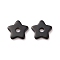 Ion Plating(IP) 304 Stainless Steel Beads, Star, Electrophoresis Black, 6x6x1mm, Hole: 1.2mm