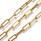 Ion Plating(IP) 304 Stainless Steel Cable Chains, Unwelded, Real 18K Gold Plated, 14x4.5x1mm