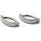 Non-Tarnish 304 Stainless Steel Curved Belly Ring Hoop, Piercing Jewelry for Women, Stainless Steel Color, 15.5x7.5x3mm, Pin: 1.45mm
