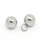 304 Stainless Steel Round Ball Charms Pendants, Stainless Steel Color, 8x5mm, Hole: 1.5mm