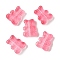 Transparent Spray Paint Glass Beads, Bear, Tomato, 10x8x4mm, Hole: 1mm