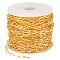SUNNYCLUE 32.81 Feet Paperclip Chain Links Gold Paper Clip Chain Brass 3mm Wide Jewelry Oval Soldered Drawn Elongated Cable Roll Link Chains for Jewelry Making Necklaces Bracelets Supplies DIY Crafts