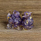 Resin Mandarin Duck Display Decoration, with Gold Foil & Natural Amethyst Chips inside Statues for Home Office Decorations, 70x45x60mm