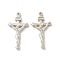 CCB Plastic Pendants, Cross, Nickel, 37x20x4mm, Hole: 1.2mm
