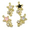 Rack Plating Alloy Rhinestone Pendants, Lead Free & Cadmium Free & Nickel Free, Star, Golden, 27.5x14.5x5mm, Hole: 1.5mm