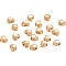 Brass Beads, Long-Lasting Plated, Heart, Real 18K Gold Plated, 5.5x6x3.5mm, Hole: 1.5mm, 20pcs/set