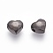 304 Stainless Steel Beads, Heart, Manual Polishing, Electrophoresis Black, 7.5x8.5x4mm, Hole: 1.5~1.6mm