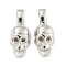 CCB Plastic Pendants, Platiumn, Skull, 20x8x6.5mm, Hole: 5x3mm