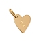 304 Stainless Steel Charms, with Jump Rings, Heart with Letter Charms, Golden, Letter Z, 10x8.5x1.5mm, Hole: 4x2.5mm