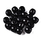 Natural Wood Apple Beads, Undyed, Column, Black, 8x7mm, Hole: 1.8mm, 1250pcs/500g