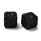 Drusy Cube Resin Rhinestone Beads, Bubblegum Beads for DIY Phone Charms, Pen and Jewelry Making Supplies, Black, 16x16x16mm, Hole: 3.6mm