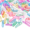 OLYCRAFT 15.7 inch Crystal Quartz Points Beads Multicolor Rock Quartz Crystal Points Natural Quartz Crystal Beads Electroplated Crystal Points Loose Beads for Jewelry Making