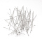 Tarnish Resistant 304 Stainless Steel Flat Head Pins, Stainless Steel Color, 40x0.7mm, 21 Gauge, Head: 1.2~1.5mm