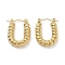 Ion Plating(IP) 304 Stainless Steel Oval Hoop Earrings, Golden, 24x17x4mm