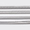 Tarnish Resistant 304 Stainless Steel Flat Snake Chains, with Spool, Soldered, Stainless Steel Color, 1.5x0.6mm, about 32.8 Feet(10m)/roll