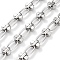 Tarnish Resistant 304 Stainless Steel Oval & Dumbbell Link Chain Unwelded, Stainless Steel Color, 11.5x6x1.5mm