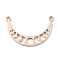 304 Stainless Steel Links, Moon Phase Links, Moon, Rose Gold, 14x21.5x1mm, Hole: 1mm