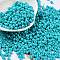 Baking Paint Glass Seed Beads, Round, Dark Turquoise, 4x3mm, Hole: 1.2mm, about 7650pcs/pound