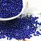 Glass Seed Beads, Silver Lined, Cylinder, Medium Blue, 2x1.5mm, Hole: 1.4mm, about 50398pcs/pound