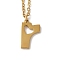 304 Stainless Steel Pendant Necklaces, Letter, Letter R, 15.75 inch(40cm), Pendant: 15.5x9x1.5mm