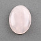Oval Natural Rose Quartz Gemstone Cabochons, 25x18x6~7mm