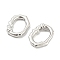 Non-Tarnish 304 Stainless Steel Linking Rings, Irregular Oval, Stainless Steel Color, 20x14.5x4mm, Inner Diameter: 14x8.5mm
