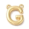 Rack Plating Brass Pendants, Long-Lasting Plated, Lead Free & Cadmium Free, Letter Charms, Real 18K Gold Plated, Letter G, 11x9x2mm, Hole: 1mm
