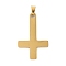 304 Stainless Steel Pendants, Upside Down Cross Charm, Golden, 39.5x25.5x1.5mm, Hole: 7.5x3.5mm