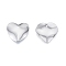 Non-Tarnish 201 Stainless Steel Pendant, Textured Charms, Heart, Stainless Steel Color, 21.5x22x0.7mm, Hole: 1.2mm