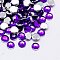 Imitation Taiwan Acrylic Rhinestone Cabochons, Faceted, Half Round, Blue Violet, 2x1mm, about 10000pcs/bag