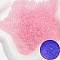 Luminous Transparent Glass Beads, No Hole Beads, Round, Pink, 2~2.5mm