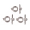 Non-Tarnish 304 Stainless Steel Toggle Clasps, Ring, Stainless Steel Color, Ring: 18x14x3mm, Hole: 1.5mm, Bar: 23.5x7x3mm, Hole: 1.8mm