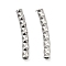 Non-Tarnish 304 Stainless Steel Tube Beads, Diamond Cut, Curved Tube, Stainless Steel Color, 15x2mm, Hole: 1mm